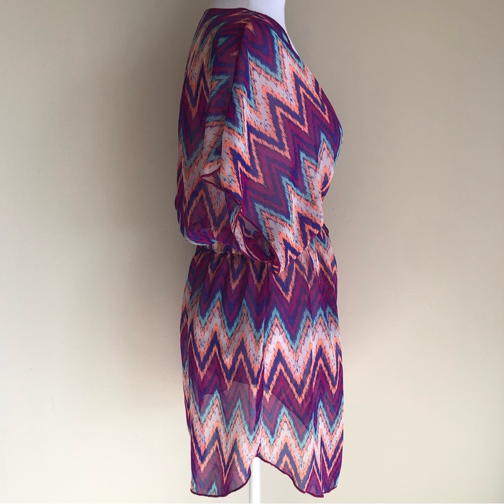 MIKEN SWIM COVER SIZE US M STRETCH WAIST 100% POLYESTER MULTI COLOR - Picture 5 of 7